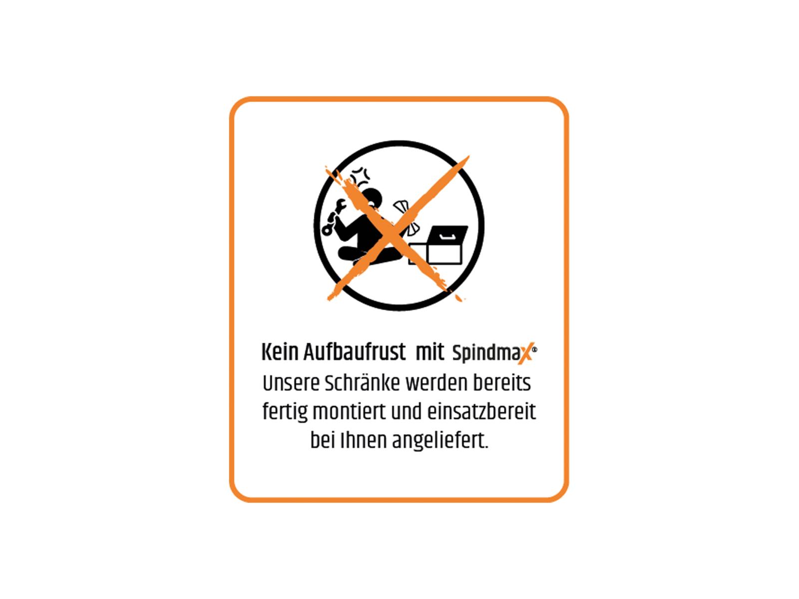 Z-Spind Serie Cambio - 4 Abteil / 8 Fächer 300mm Abteilbreite