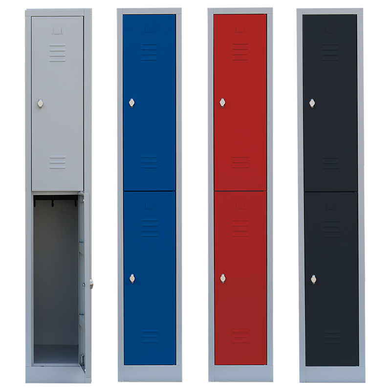 Spind Serie Ideal Spind doppelstöckig mit Schuhbox - 3 Abteile 300mm Abteilbreite