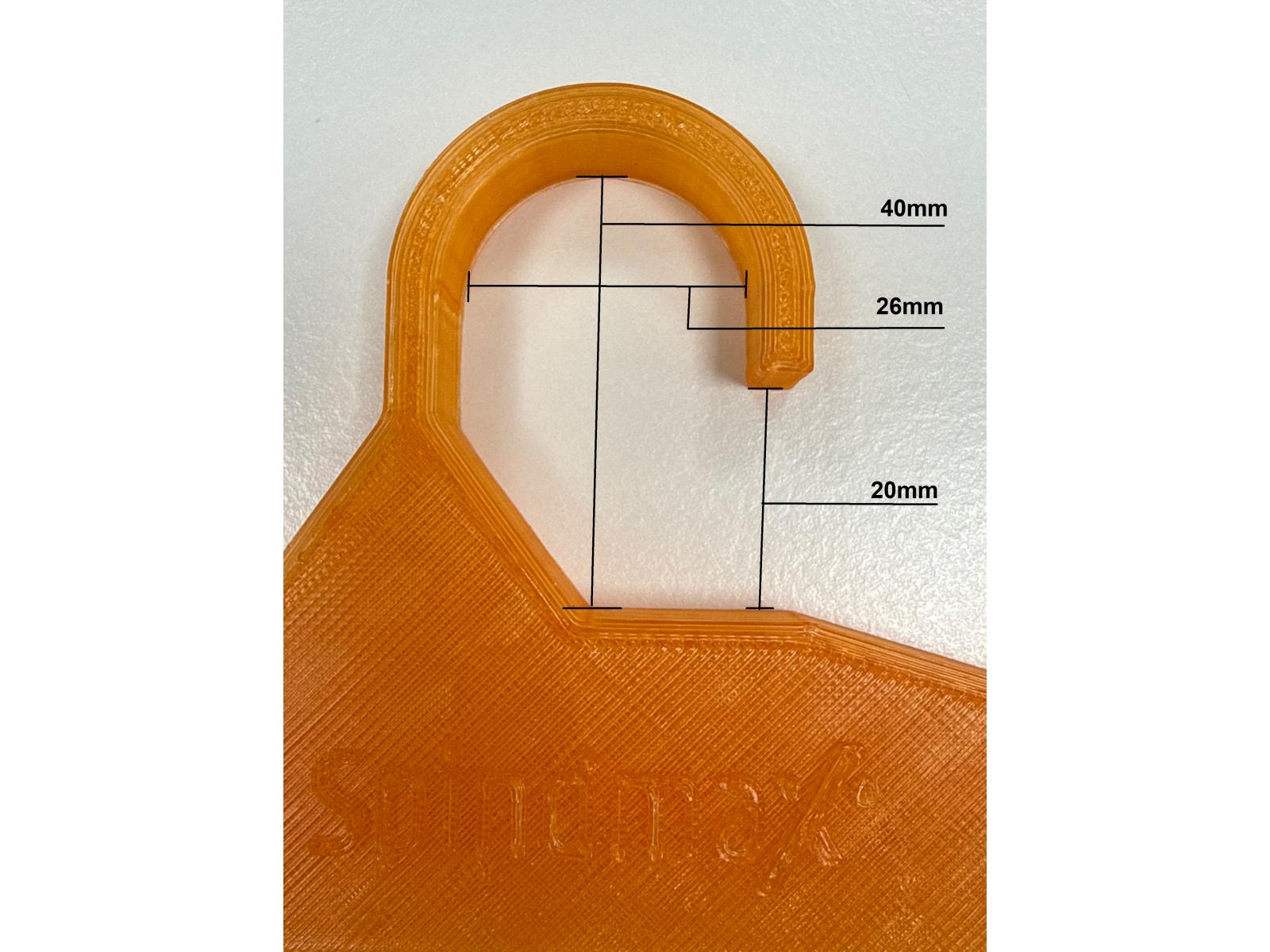 Trennwand mit offener Halterung 106,5cm hoch aus Acryl - Transparent