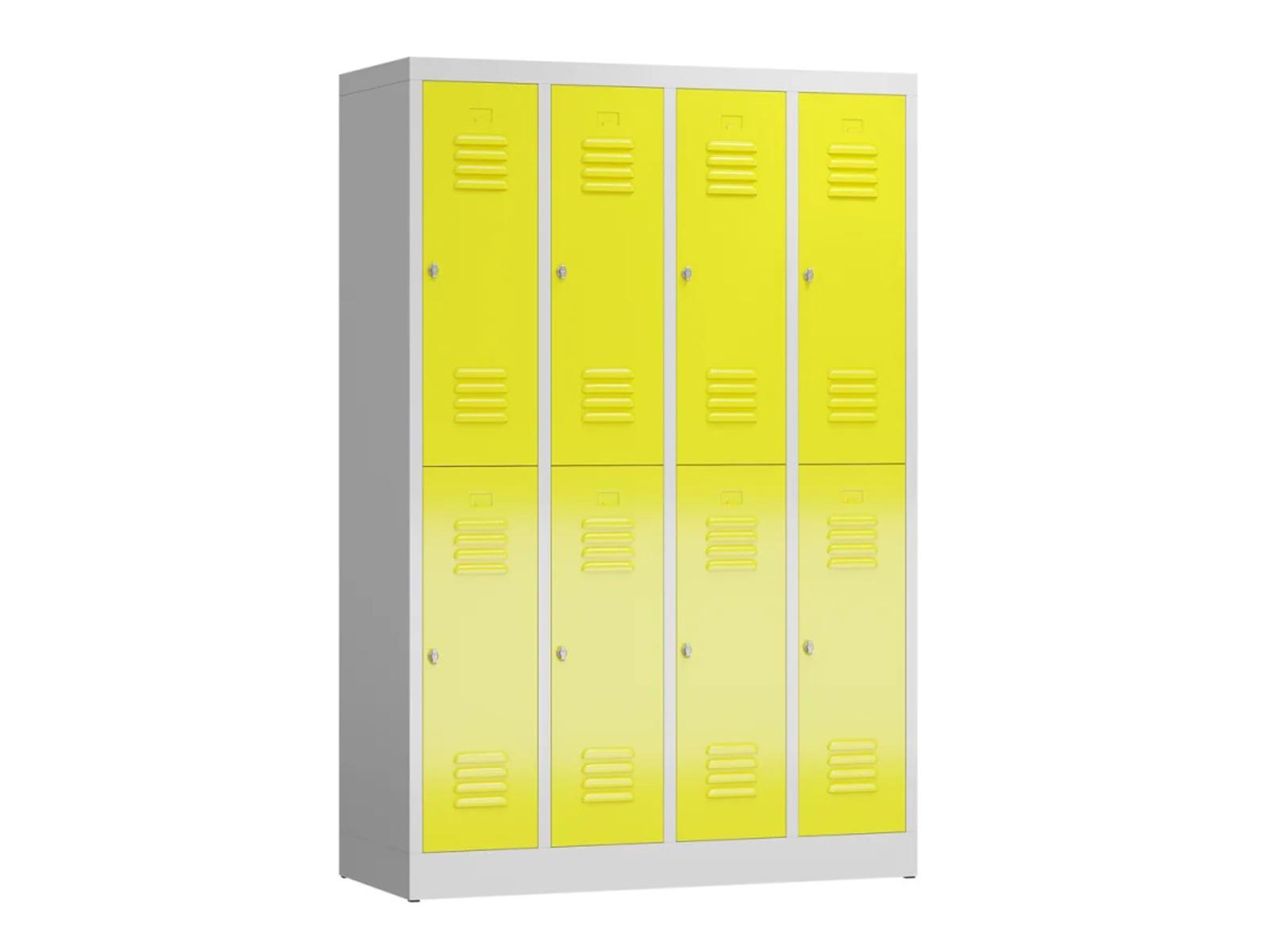 Schulspind doppelstöckig - 4 Abteile 300mm Abteilbreite