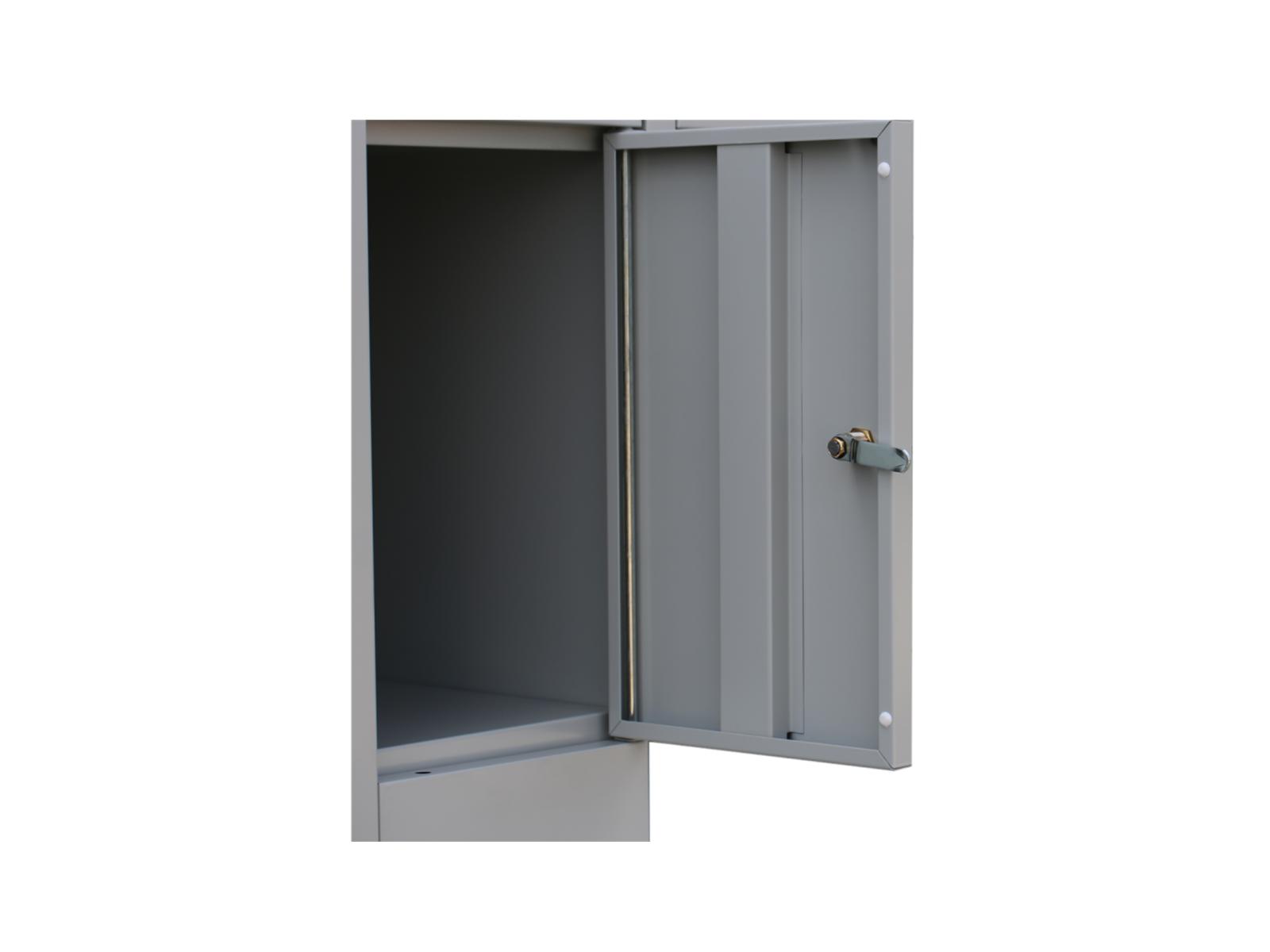 Schließfachschrank für Schulen - 20 Fächer / 4 Abteile 300mm Abteilbreite