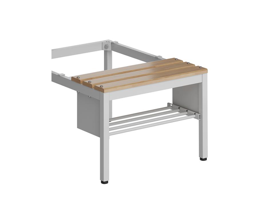 Sitzbankuntergestell mit Schuhrost Spindmax® - 1 Abteil 400mm Abteilbreite