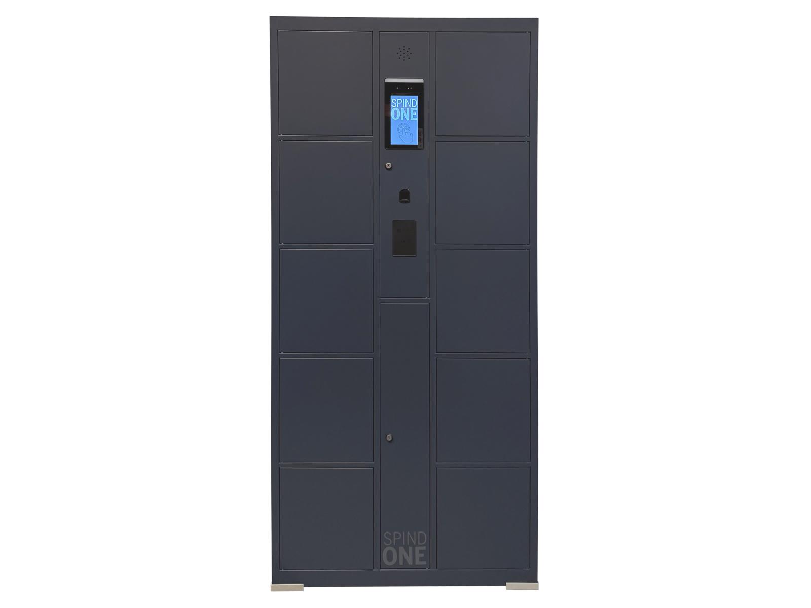 Schließfachschrank Serie Spind ONE - 10 Fächer / 2 Abteile mit 4 integrierten Schließmöglichkeiten