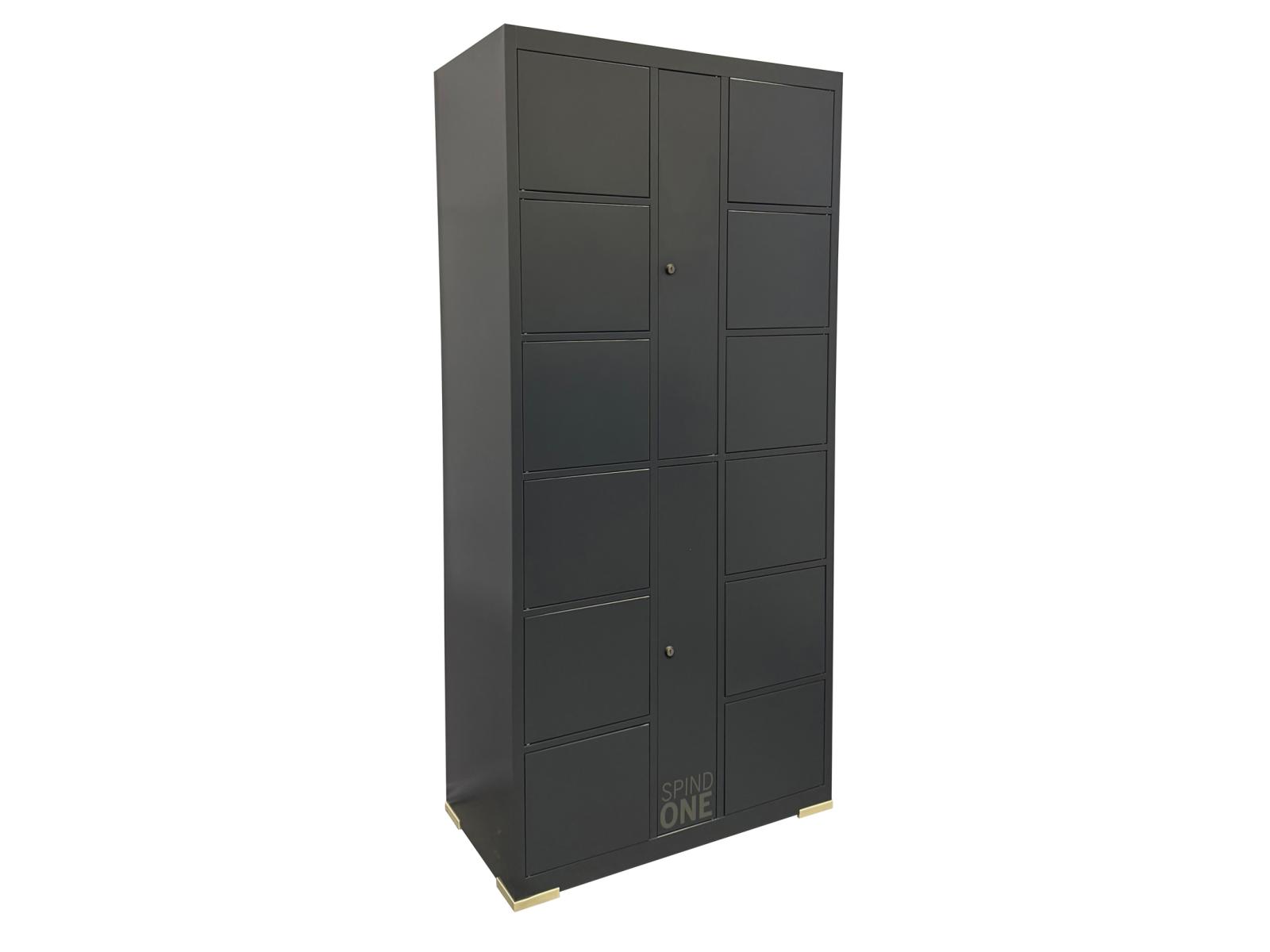 Anbauschließfachschrank Serie Spind ONE - 12 Fächern / 2 Abteile für Pin-Eingabe